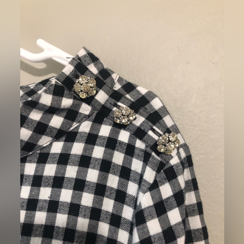 J. Crew plaid gingham drop waist dress in size medium - Picture 3 of 6